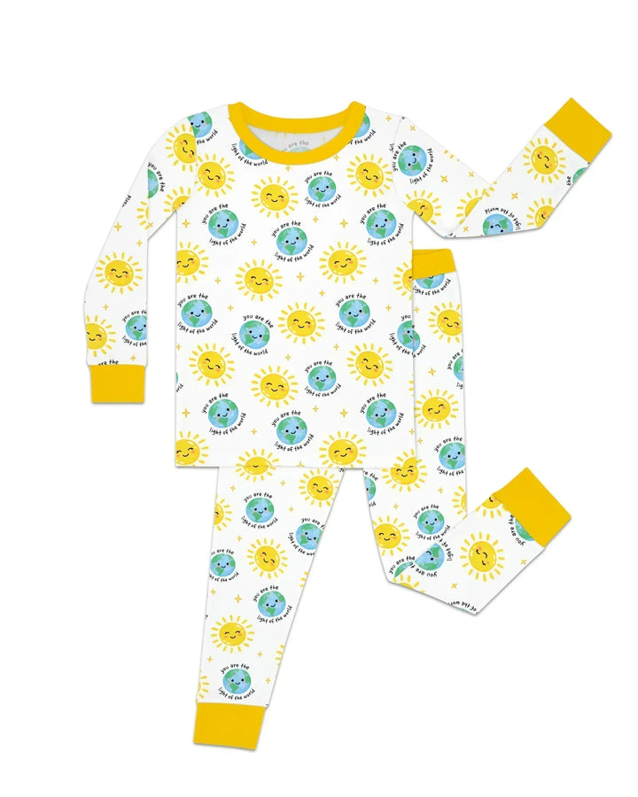 Zweiteiliges Langarm-Pyjama-Set mit Sommerfrüchten