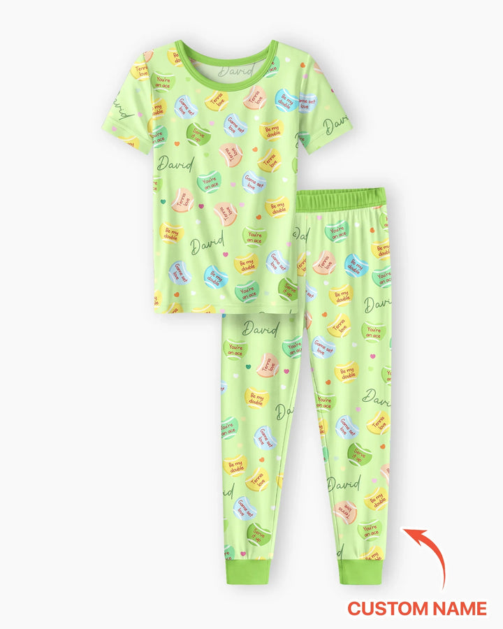 Zweiteiliges, kurzärmliges Pyjama-Set mit Marienkäfern