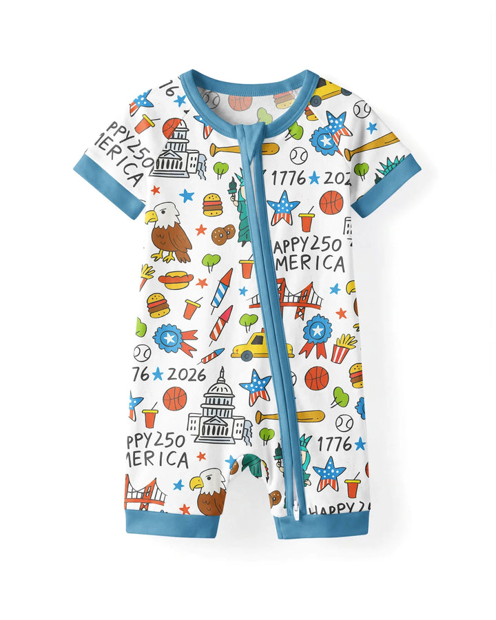 Happy 250 America 7626 Bamboo Shorty Zippy