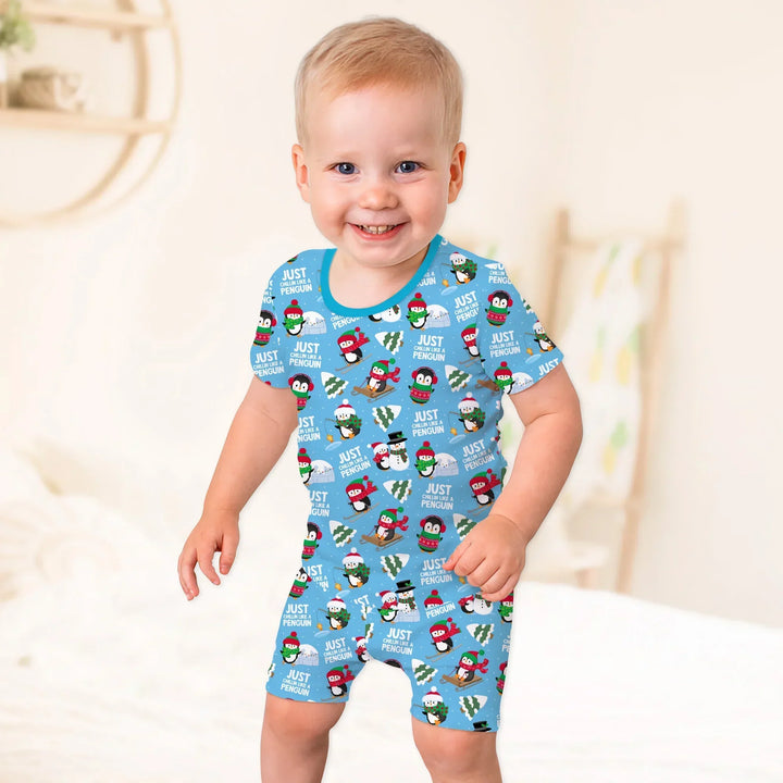 Template Zweiteiliges Pyjama-Set mit kurzen Ärmeln und Shorts