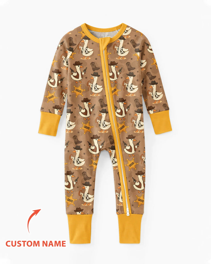 Custom Name Wild West Goose Bamboo Convertible Zippy