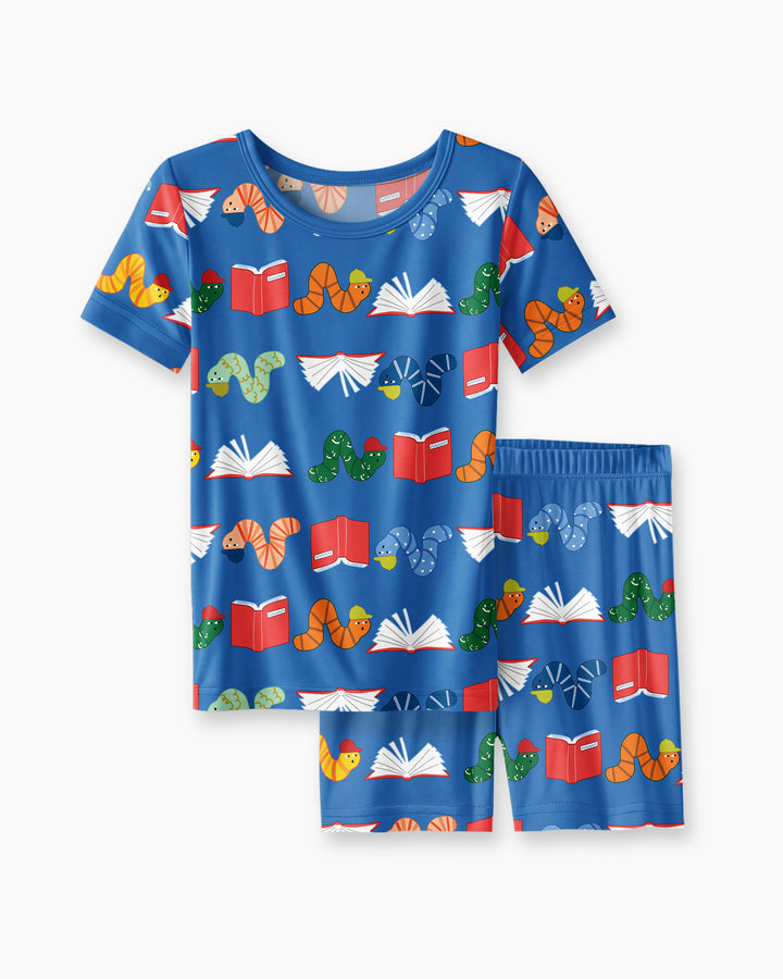 Schlafanzug-Set zweiteilig, kurze Ärmel, kurze Hose, Bambus