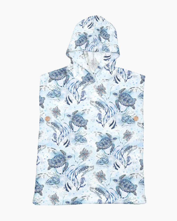 Little Turtles Familie passende Bambus-Bade-Ponchos