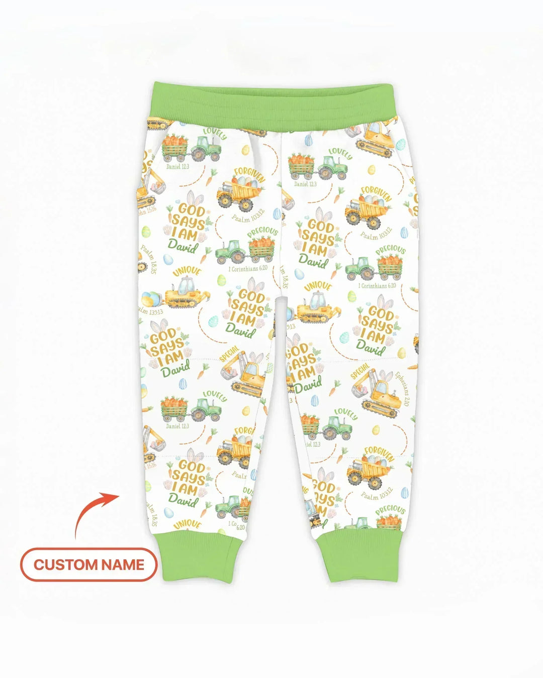 Happy Easter God Says I Am Custom Name Bamboo Jogger