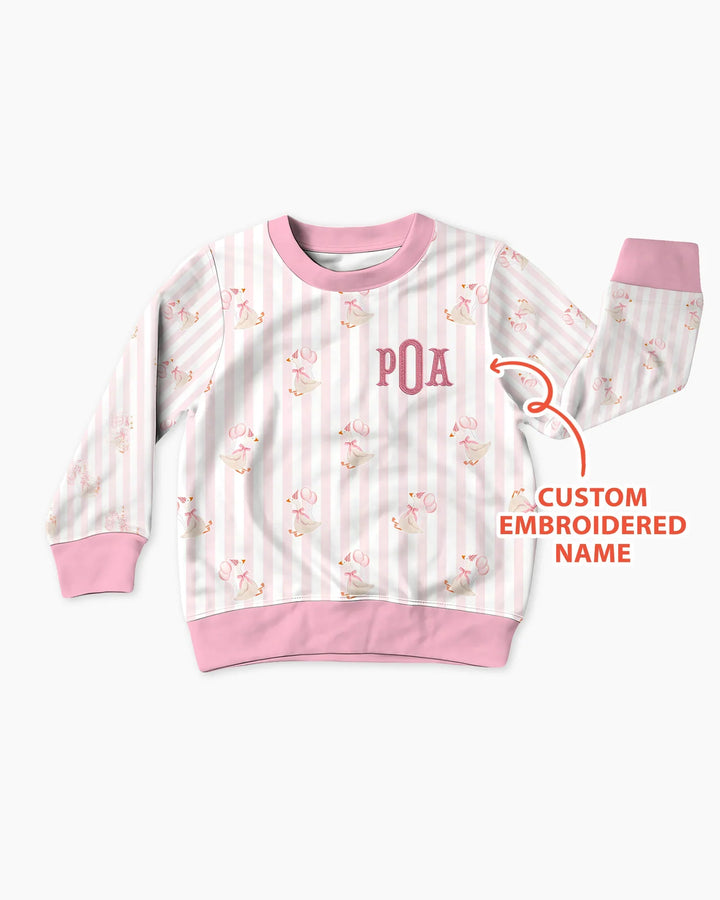 Besticktes Geburtstagskind Bambus Crewneck Sweatshirt mit Wunschnamen