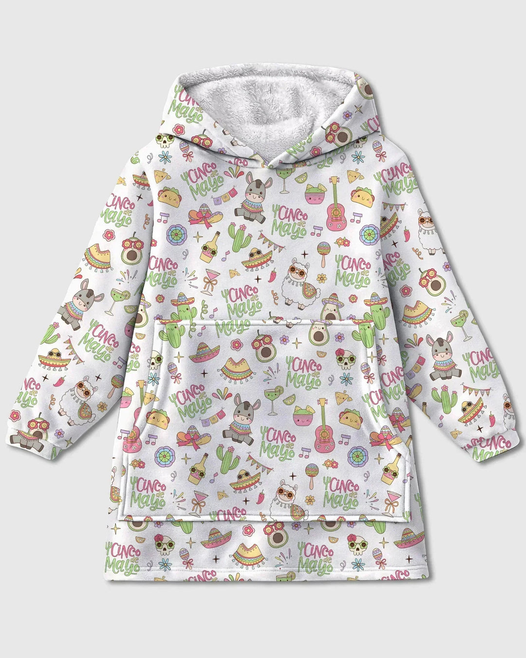 Cinco de Mayo Fiesta Wearable Bamboo Blanket Hoodie