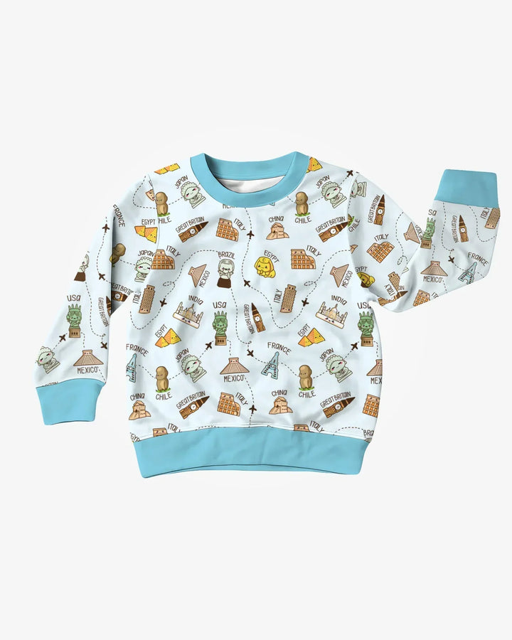 Kawaii World Tour Bambus Rundhals-Sweatshirt