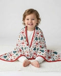 Christmas Tree Santa Bamboo Blanket