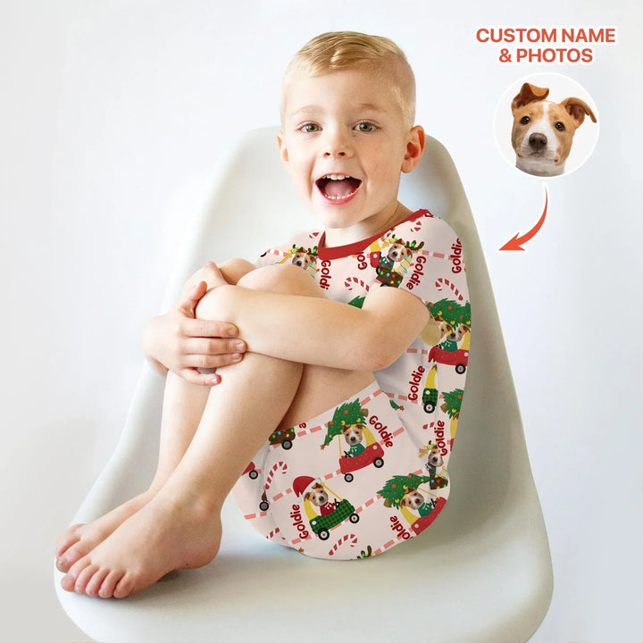 Zweiteiliges Pyjama-Set mit kurzen Ärmeln und Shorts im Sommer-Design