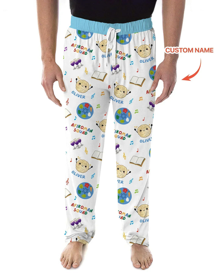 Custom Name Passover Afikoman Squad Bamboo Men's Pajama Set