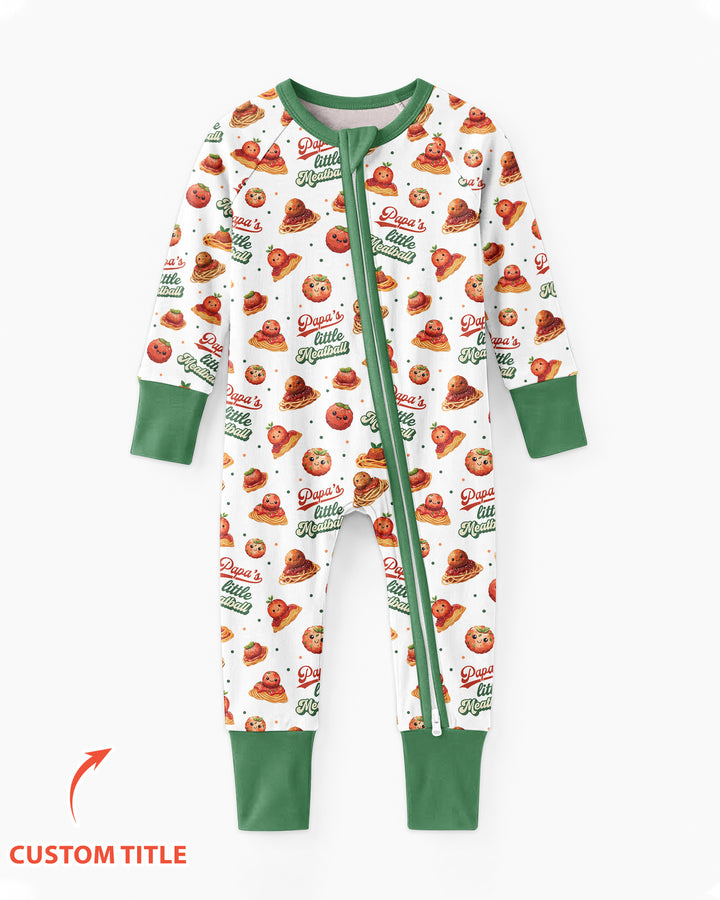 Custom Name Little Meatball Bamboo Convertible Zippy
