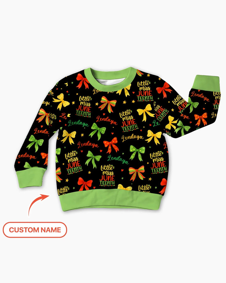 Little Miss Juneteenth Bambus-Sweatshirt mit Rundhalsausschnitt
