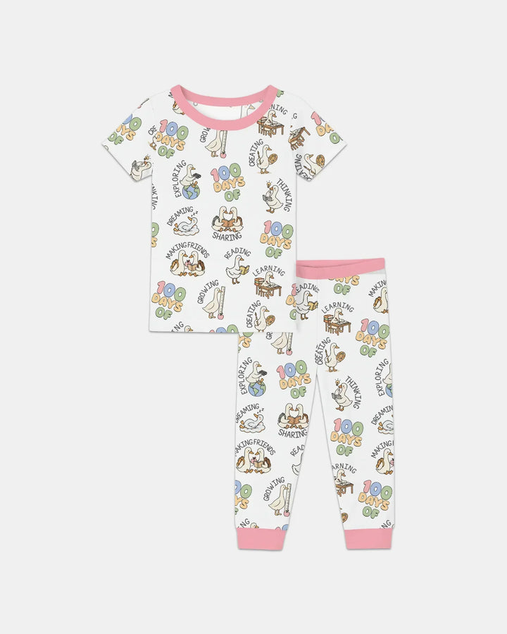 100 Days Of... Bamboo Two Piece Short Sleeve Pajama Set