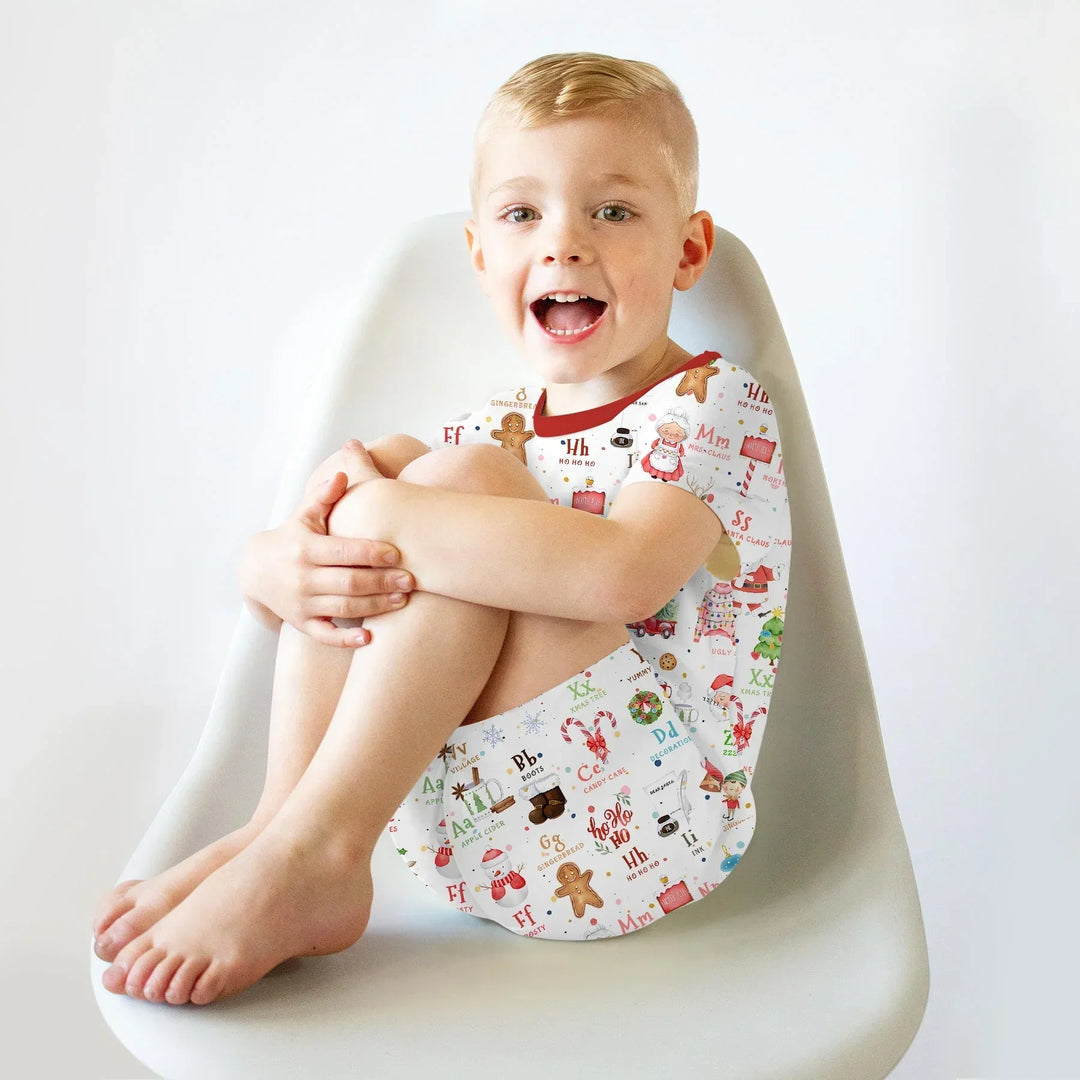 Template Zweiteiliges Pyjama-Set mit kurzen Ärmeln und Shorts