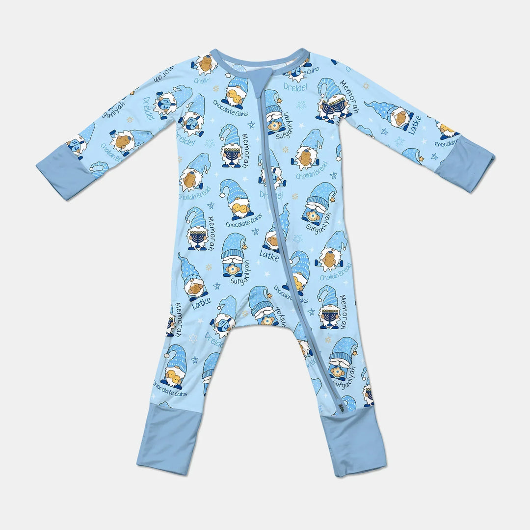Happy Hanukkah Matching Family Convertible Zippy , Happy Hanukkah Matching Family Convertible Zippy - 0-3M / Boy