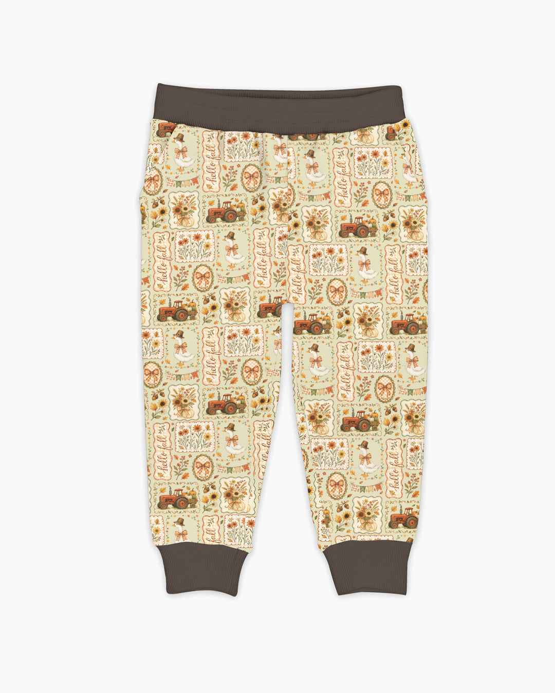 Farmhouse Fall Goose Family Matching Bamboo Jogger