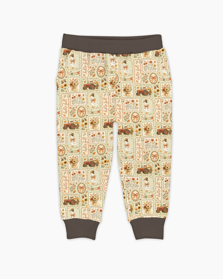 Farmhouse Fall Goose Family Matching Bamboo Jogger