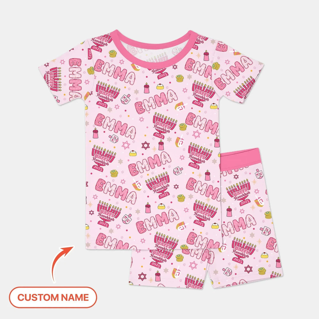Zweiteiliges Pyjama-Set mit kurzen Ärmeln und Shorts im Sommer-Design