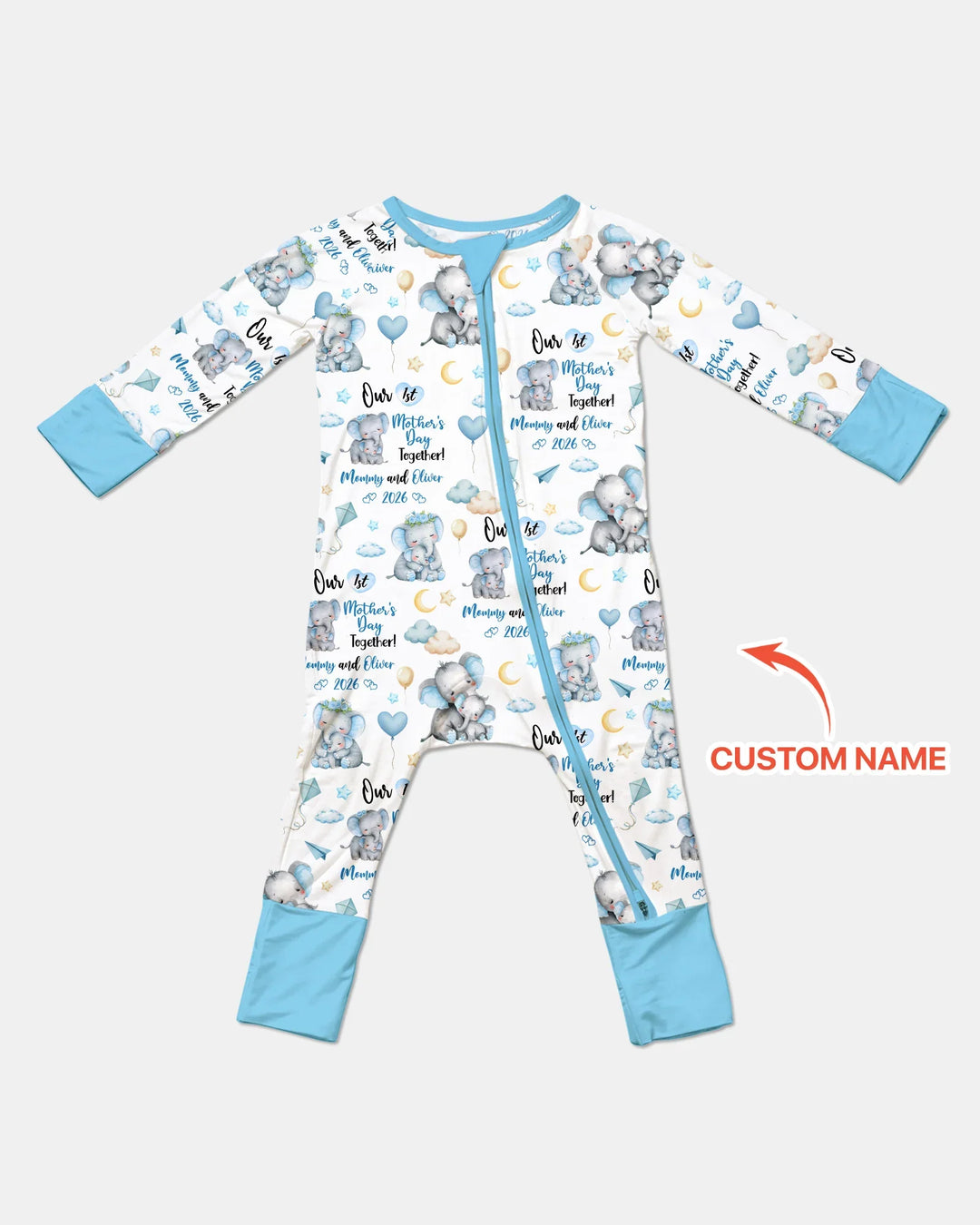 Personalized Our 1st Mother's Day Together Bamboo Convertible Zippy