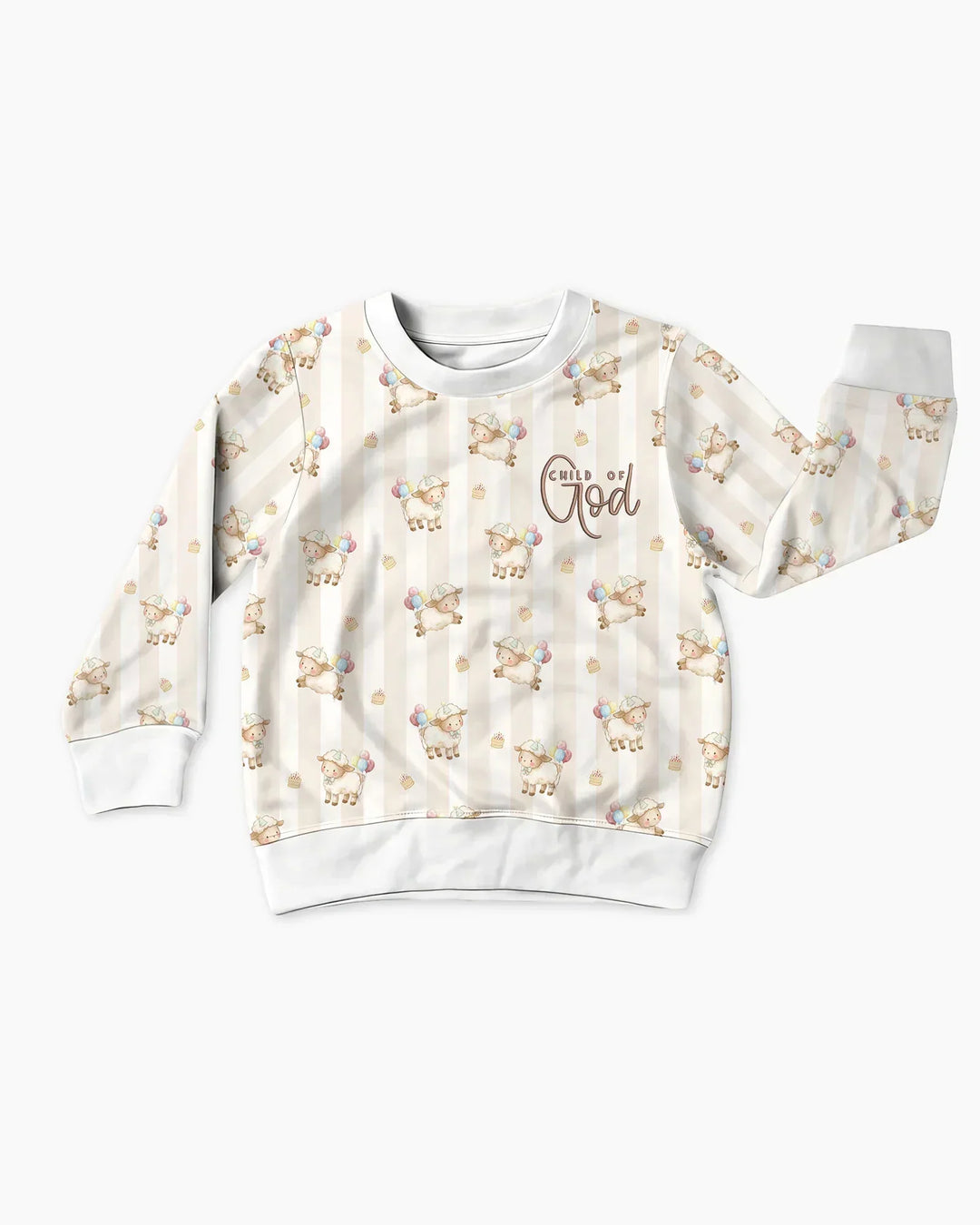 Besticktes Baby-Bambus-Rundhals-Sweatshirt „Kind Gottes“