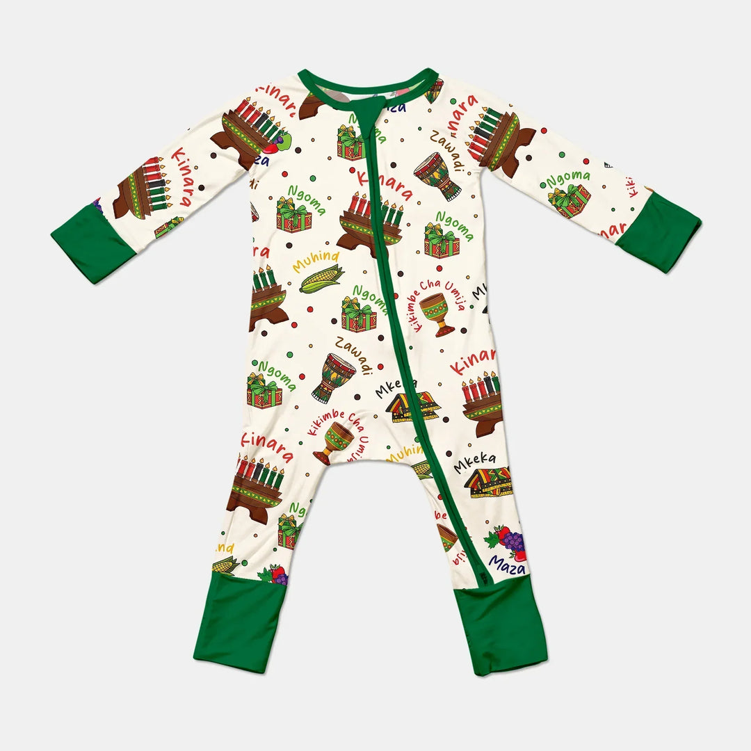 Happy Kwanzaa Family Matching Bamboo Convertible Zippy