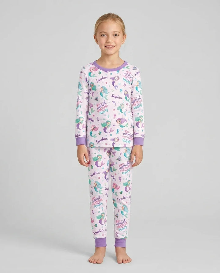 Zweiteiliges Langarm-Pyjama-Set mit Sommerfrüchten