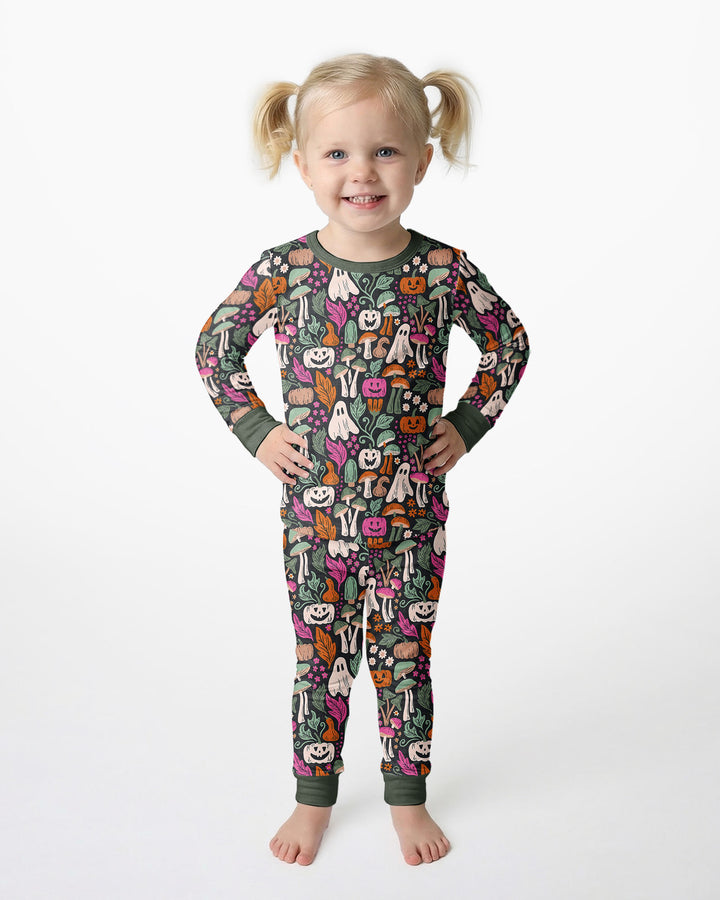 Dark Pumpkin Zona Bamboo Two Piece Long Sleeve Pajama Set