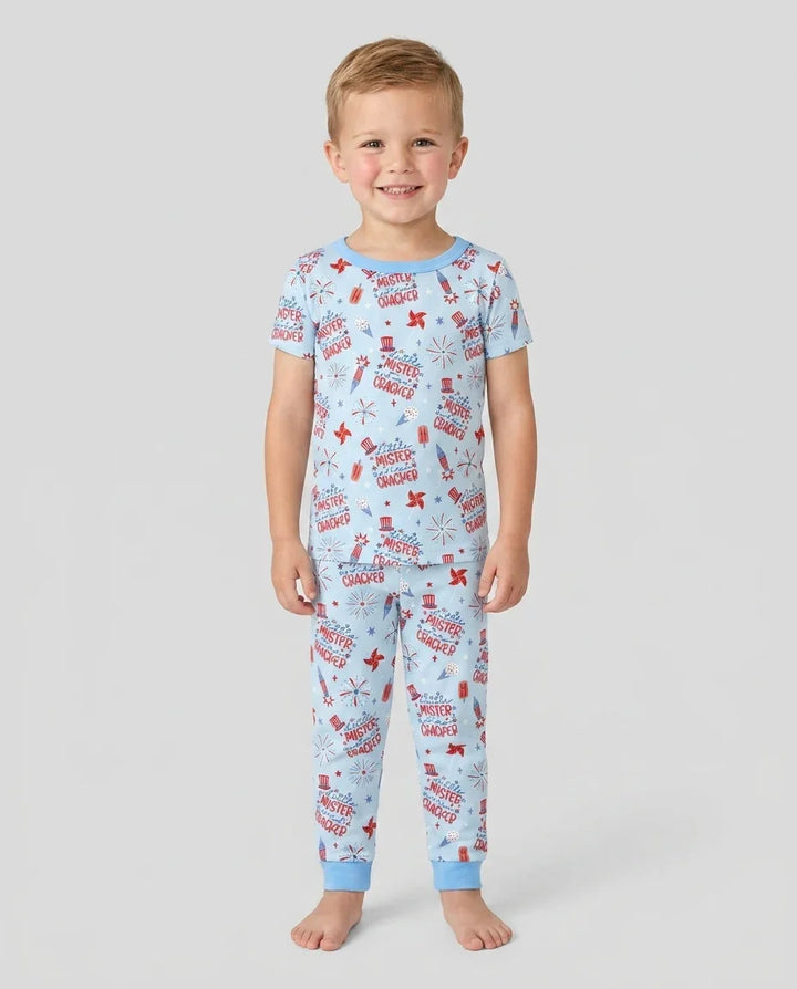 Zweiteiliges, kurzärmliges Pyjama-Set mit Marienkäfern