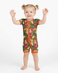 Big Pumpkin Field With Ghosts Bamboo Shorty Zippy