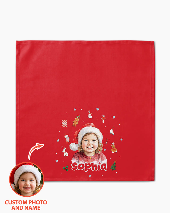 Kids Face Photo Cotton Napkin