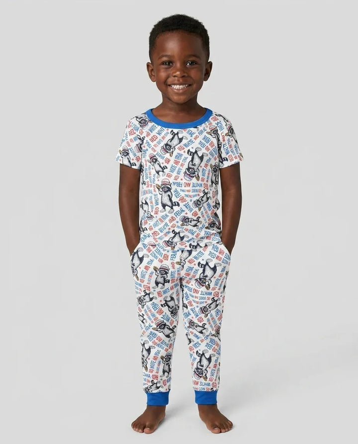 Zweiteiliges, kurzärmliges Pyjama-Set mit Marienkäfern
