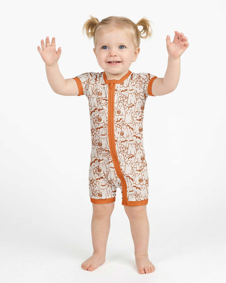 Boo Trick or Treat Ghosts Halloween Bamboo Shorty Zippy