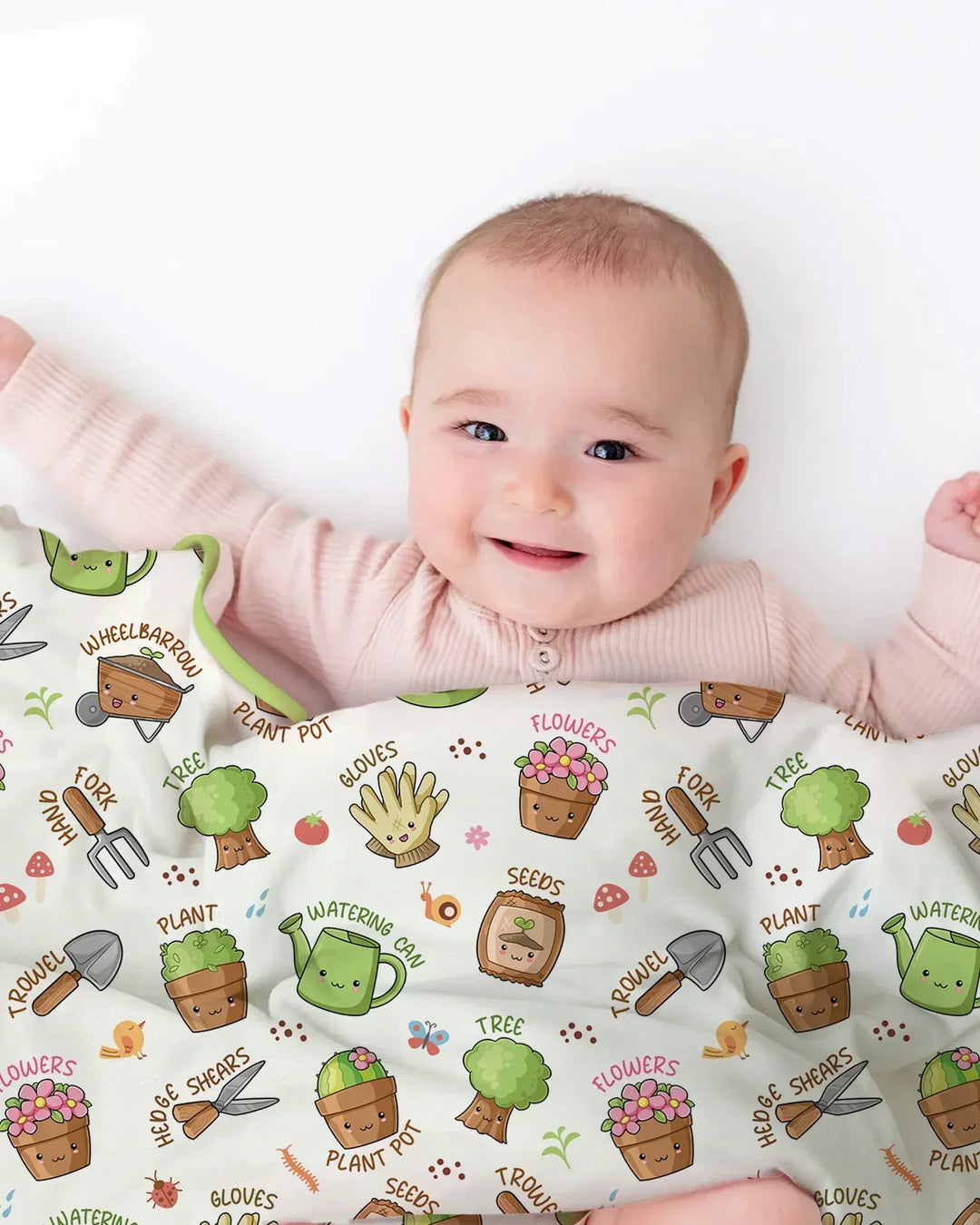 Kawaii Garden Crew Bamboo Blanket