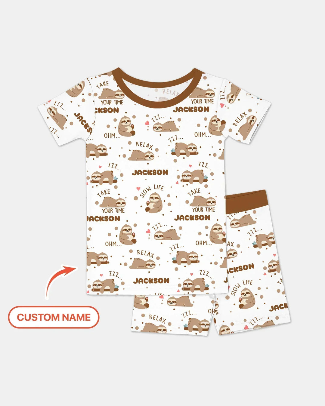 Zweiteiliges Pyjama-Set mit kurzen Ärmeln und Shorts im Sommer-Design