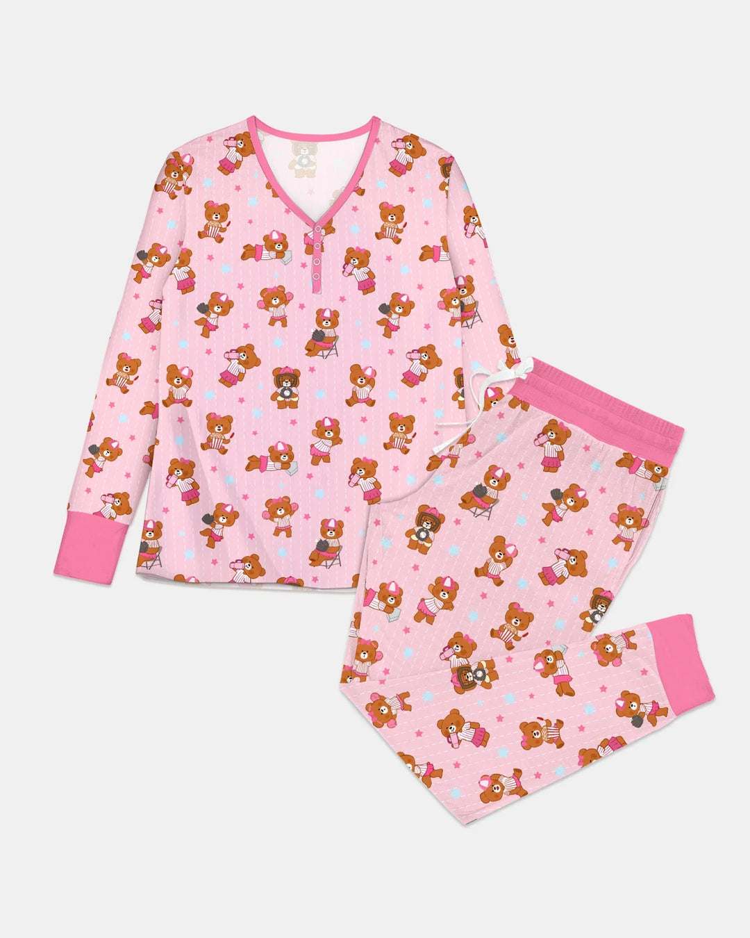 Geboren, um Baseball zu spielen, Damen-Pyjama-Set aus Bambus