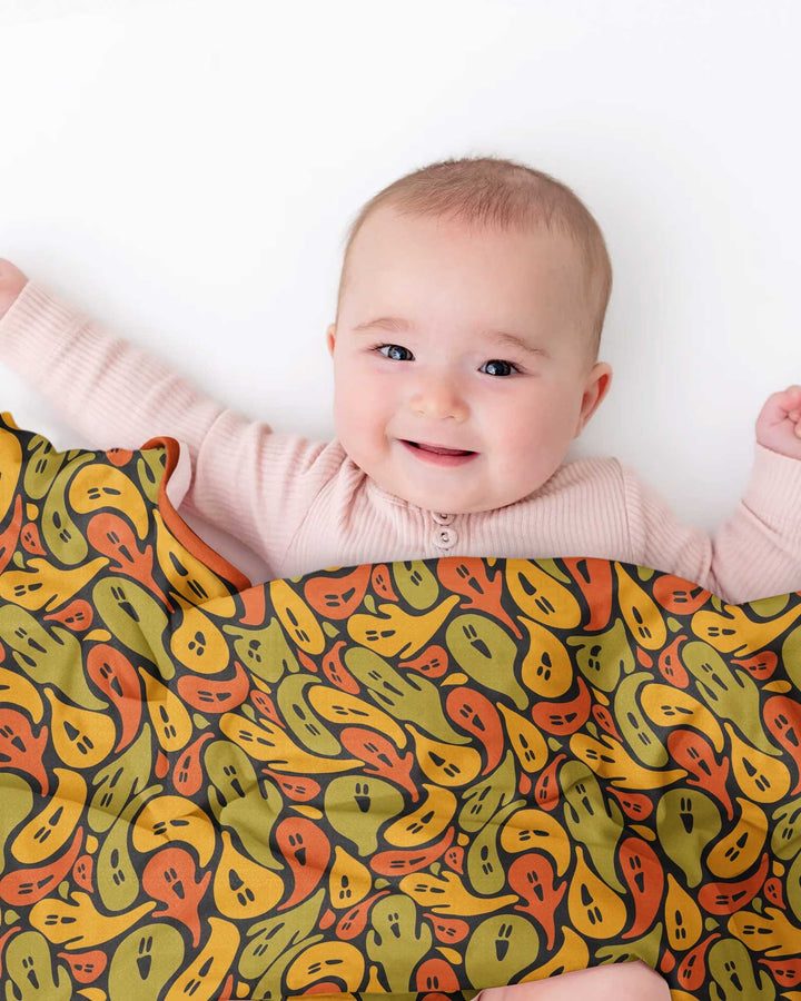 Retro Haunts & Happy Boos Bamboo Blanket