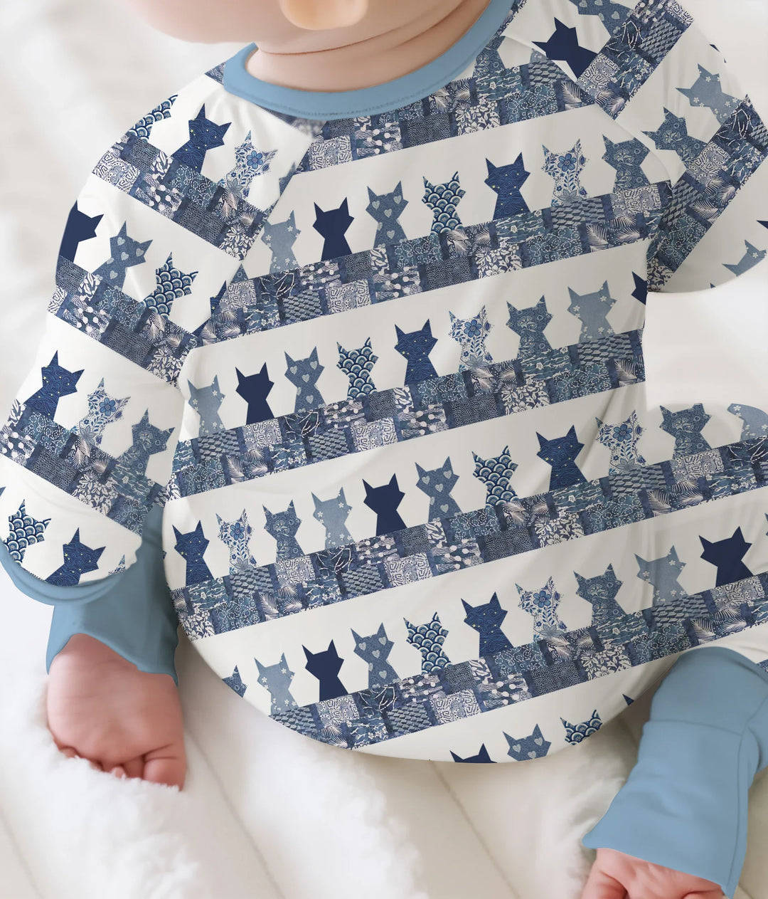 Gerippte Babykleidung mit individuellem Foto - Weich &amp; Skizzenhaft