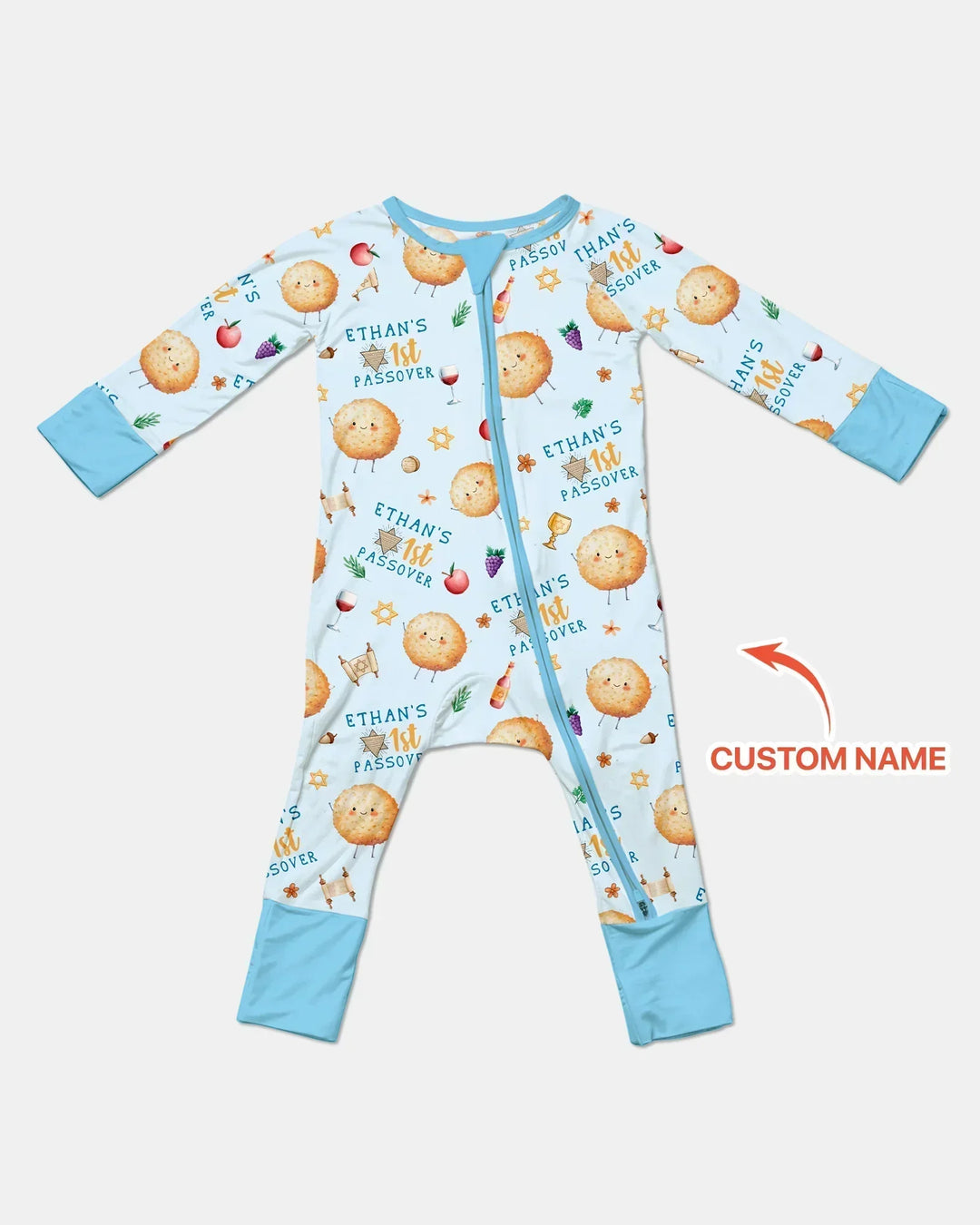 Custom Name 1st Passover Bamboo Convertible Zippy