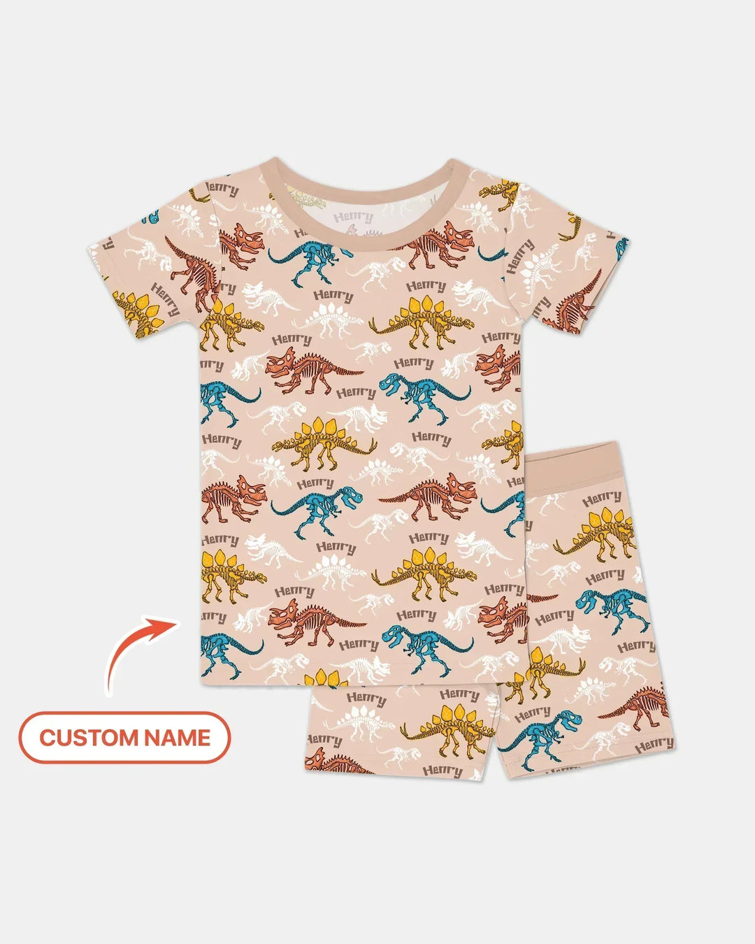 Zweiteiliges Pyjama-Set mit kurzen Ärmeln und Shorts im Sommer-Design