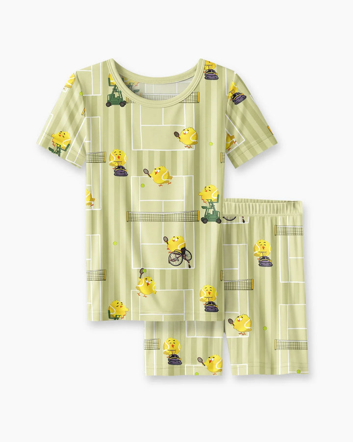 Schlafanzug-Set zweiteilig, kurze Ärmel, kurze Hose, Bambus