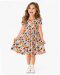Spooky Halloween Floral Delight Bamboo Twirl Dress