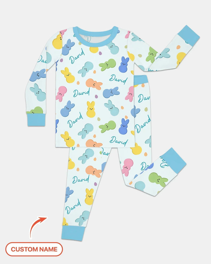 Zweiteiliges Langarm-Pyjama-Set mit Sommerfrüchten