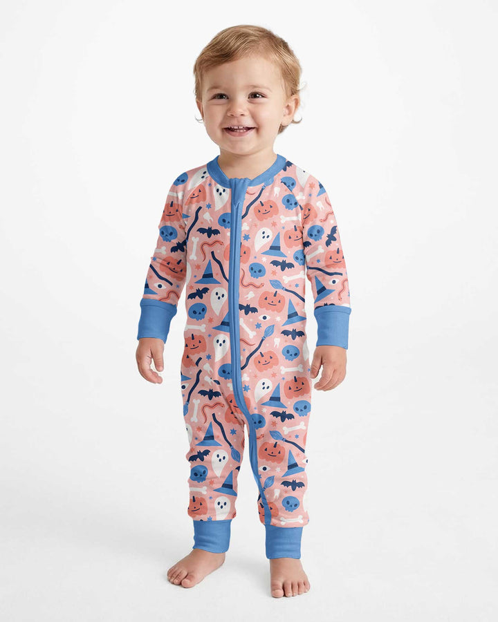 Pastel Pumpkins Skulls And Witch Craft Bamboo Convertible Zippy