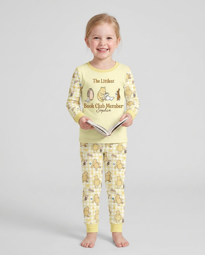 Custom Name Littlest Book Club Member Bamboo Two Piece Long Sleeve Pajama Set
