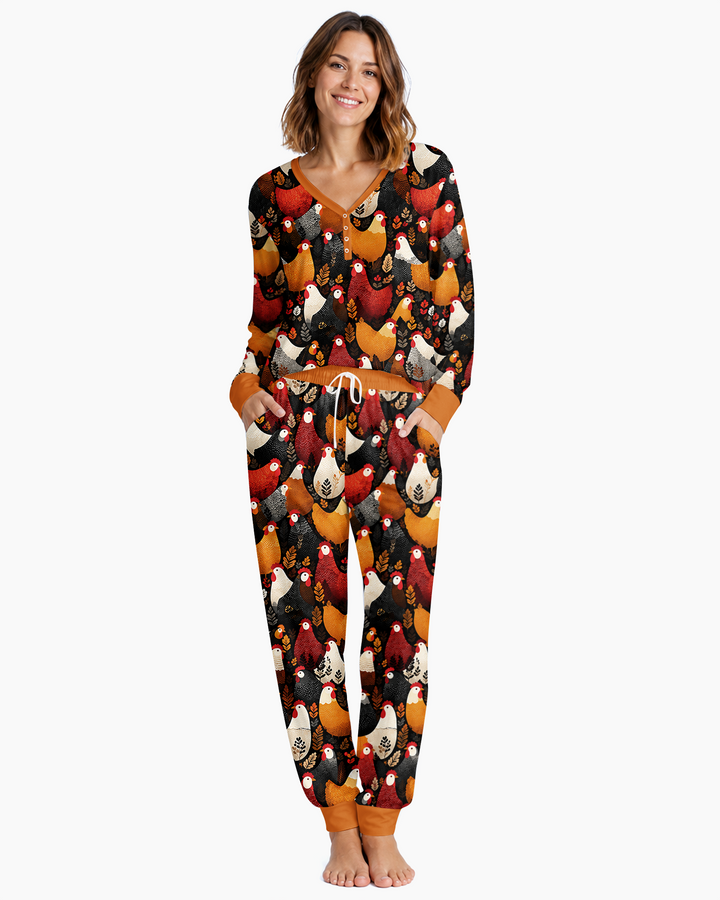 Chicken Coop Bamboo Women Pajama Set