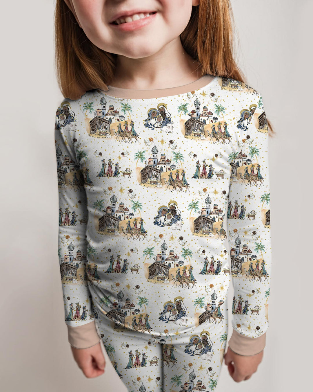 Zweiteiliges Langarm-Pyjama-Set mit Sommerfrüchten