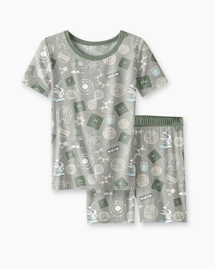 Schlafanzug-Set zweiteilig, kurze Ärmel, kurze Hose, Bambus