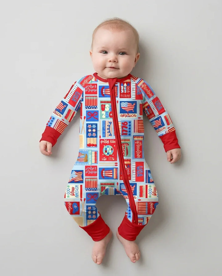 Patriotic Matchbox Family Matching Bamboo Convertible Zippy