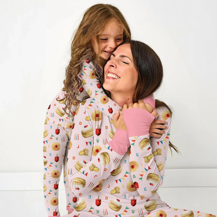 Hanukkah Donuts Two Piece Long Sleeve Pajama Set , Hanukkah Donuts Two Piece Long Sleeve Pajama Set - 12-18M / Blue