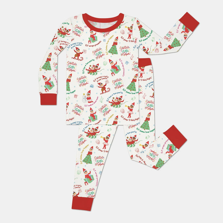 Christmas Elf Bamboo Two Piece Long Sleeve Pajama Set